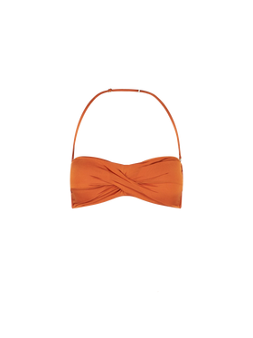 Orangefarbenes Bandeau-Top