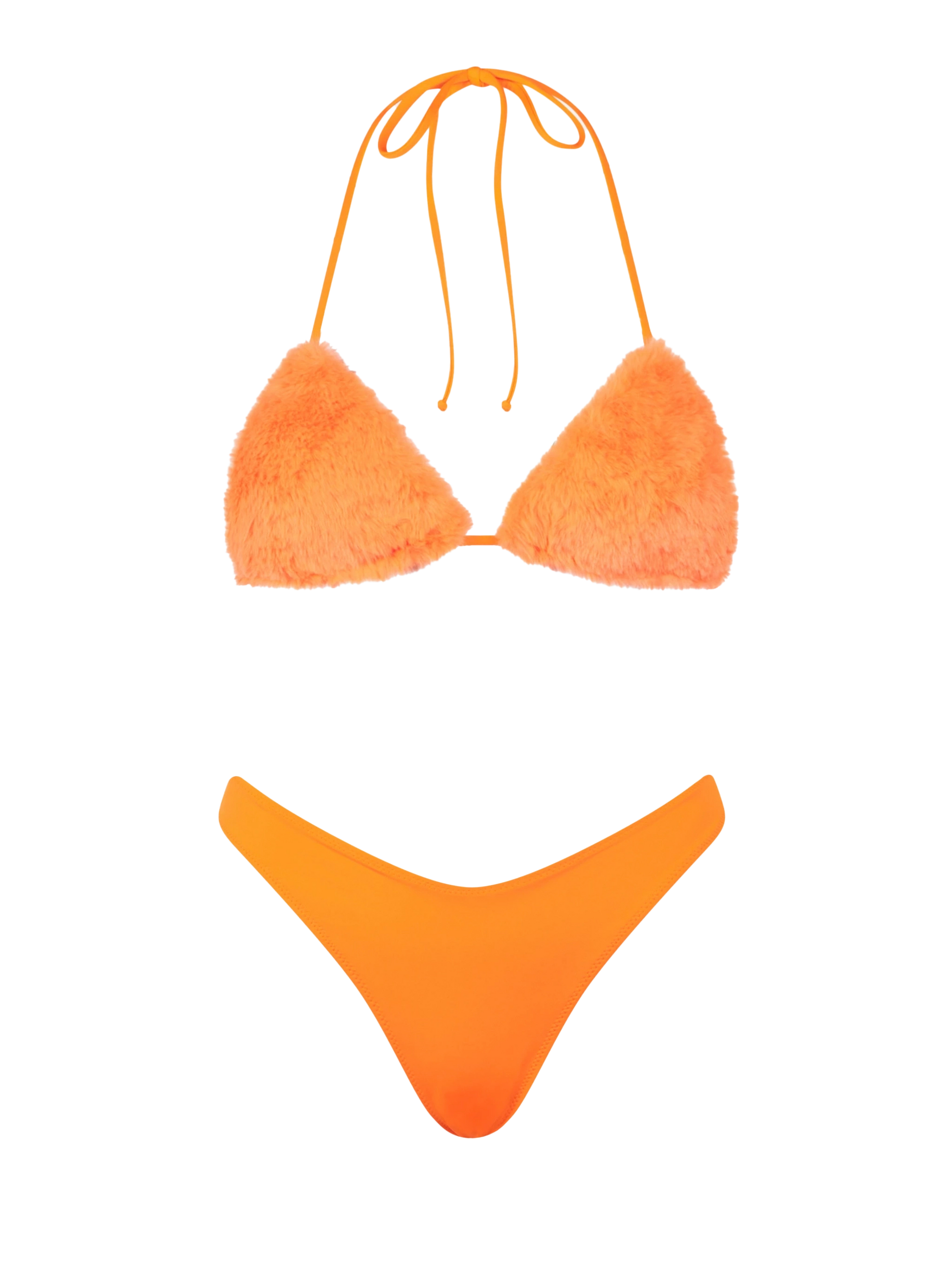 Woman fluo orange triangle bikini - MC2 Saint Barth