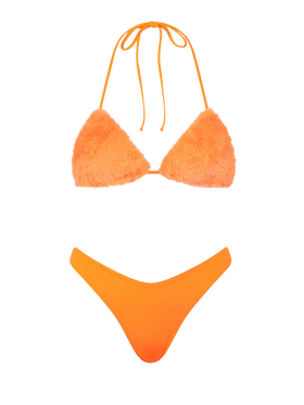 Woman fluo orange triangle bikini - MC2 Saint Barth