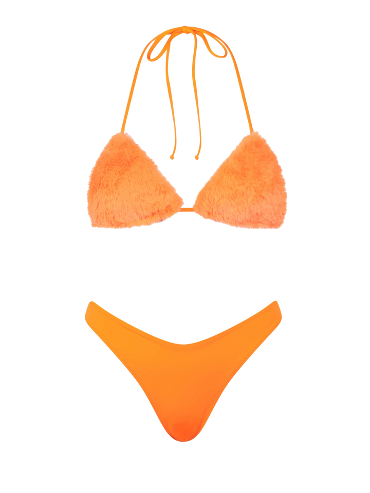 Damen-Triangel-Bikini in Neonorange