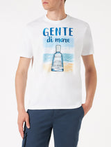 T-shirt da uomo in cotone con stampa Gente di Mare | GIN MARE EDIZIONE SPECIALE