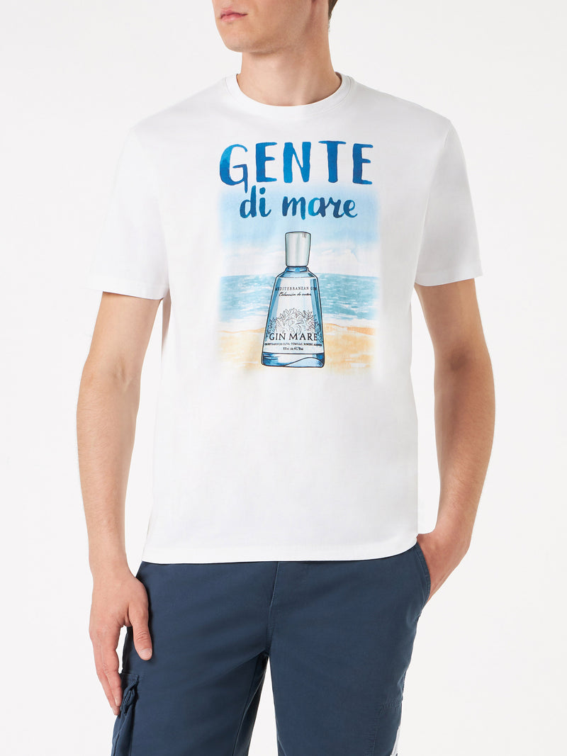 T-shirt da uomo in cotone con stampa Gente di Mare | GIN MARE EDIZIONE SPECIALE