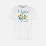 Man cotton t-shirt with St.Barth Gin Tonic print