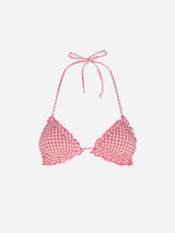 Pink gingham triangle