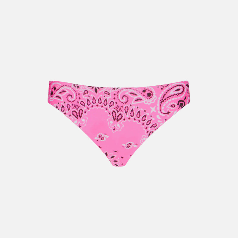 Slip da bagno da bambina con stampa bandana rosa