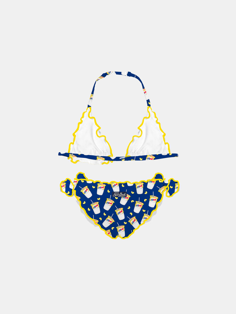 Girl triangle bikini with Estathé print | Estathé® Special Edition