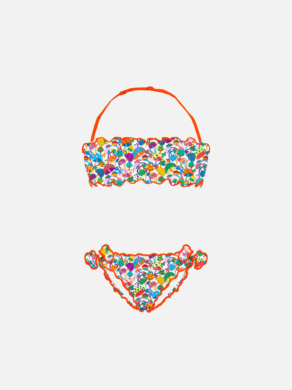 Girl bandeau bikini with Liberty print | Made with Liberty fabric