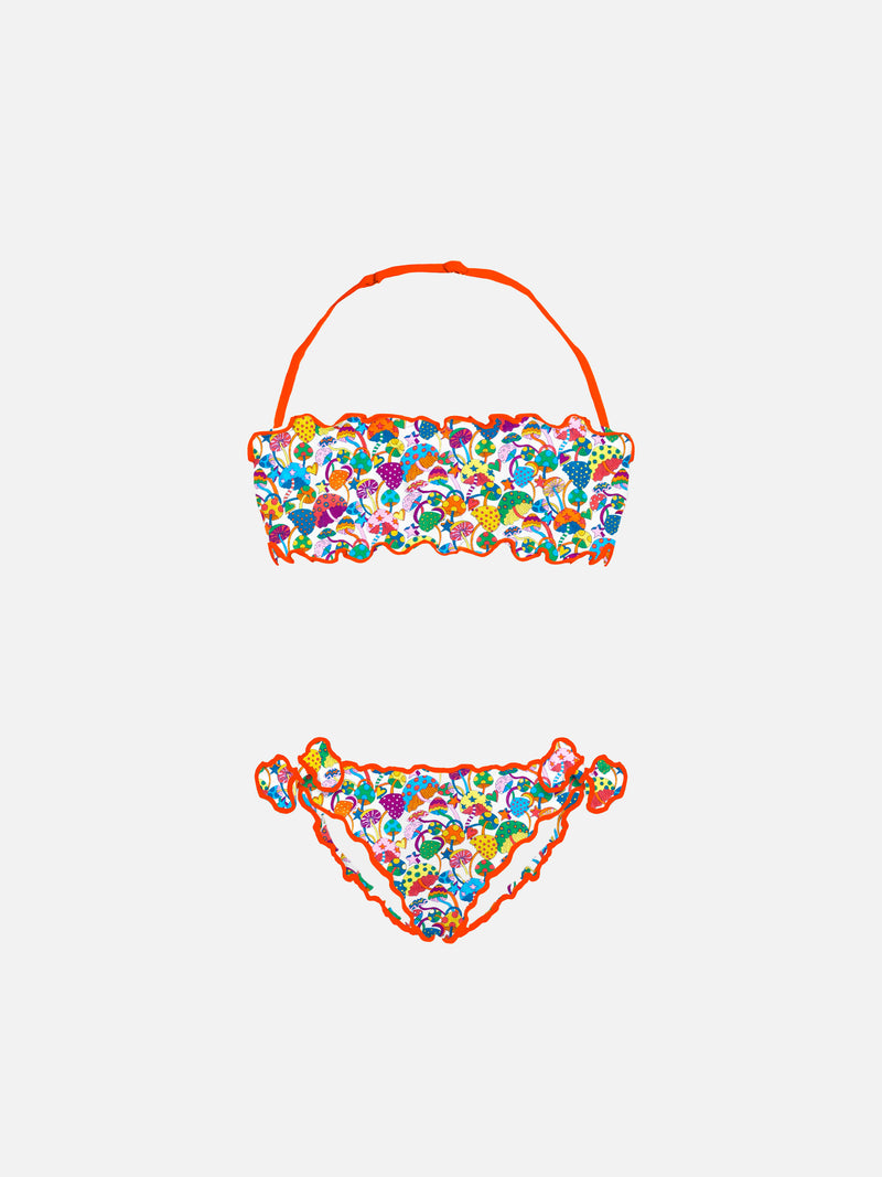 Girl bandeau bikini with Liberty print | Made with Liberty fabric