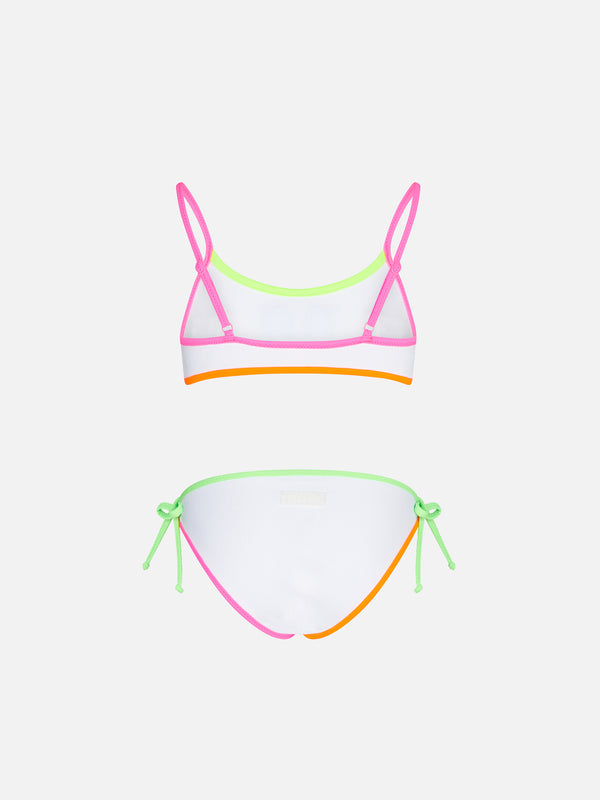 Weißer Bralette-Bikini für Mädchen