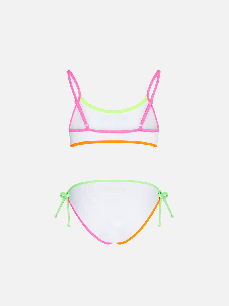 Weißer Bralette-Bikini für Mädchen