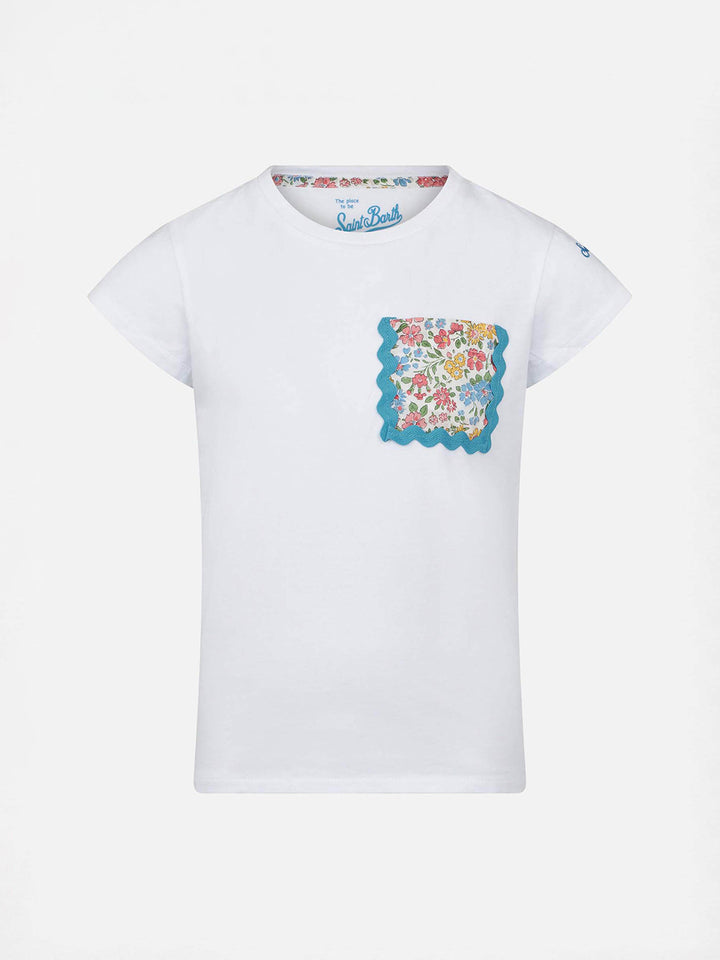 Girl cotton t-shirt with pocket - MC2 Saint Barth