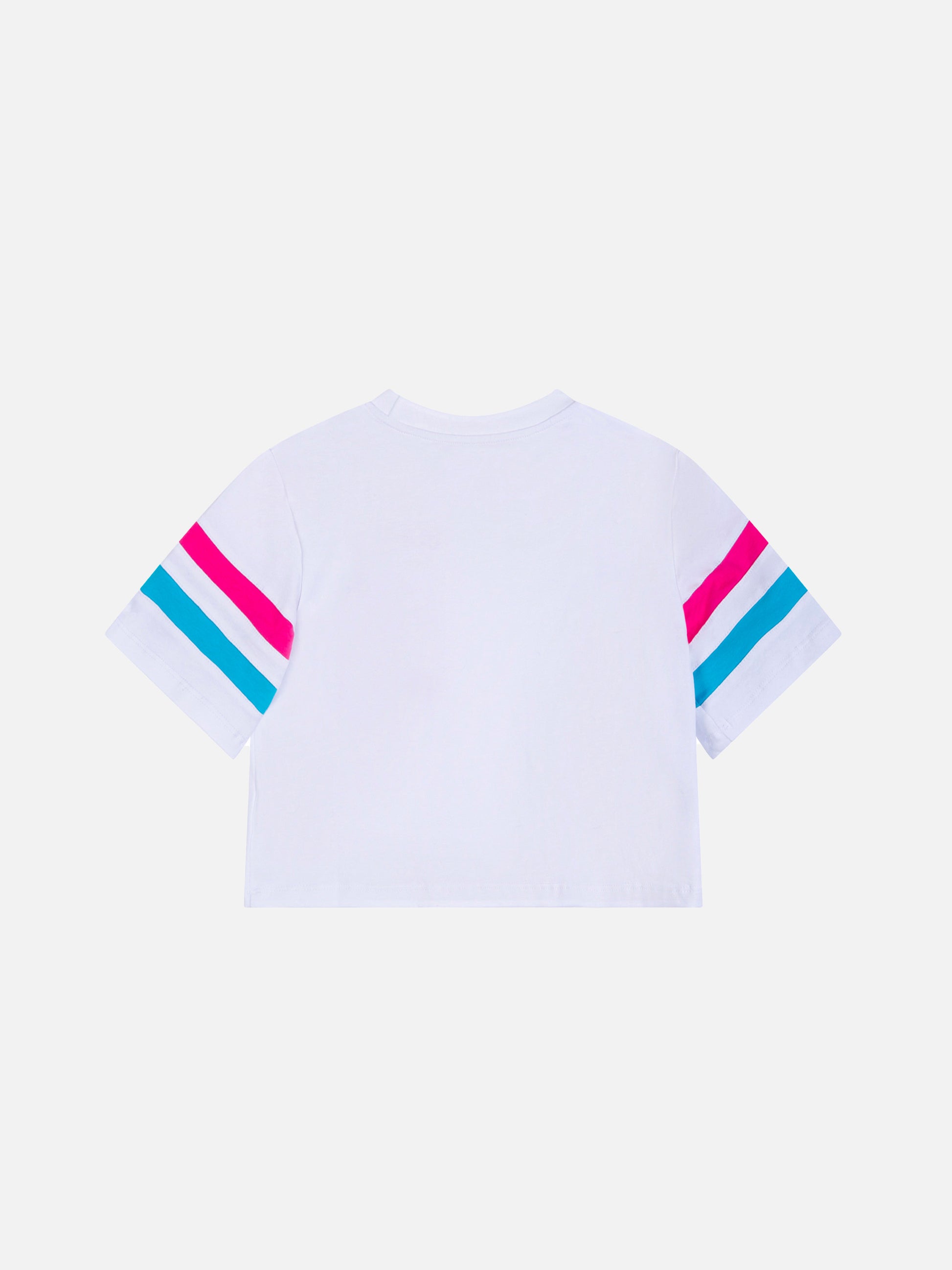 Girl cotton cropped t-shirt - MC2 Saint Barth