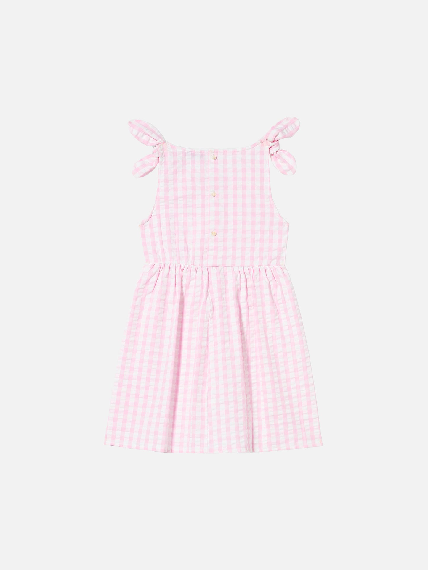 Pink vichy print girl's dress