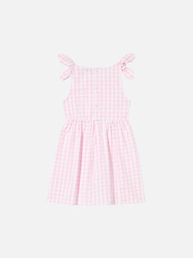 Pink vichy print girl's dress