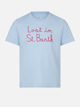 Mädchen-T-Shirt mit „Lost in St Barth“-Stickerei