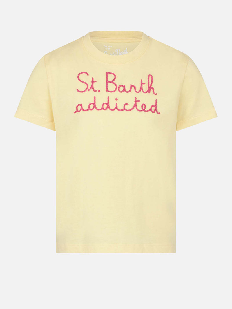Mädchen-T-Shirt mit St.Barth-Stickerei