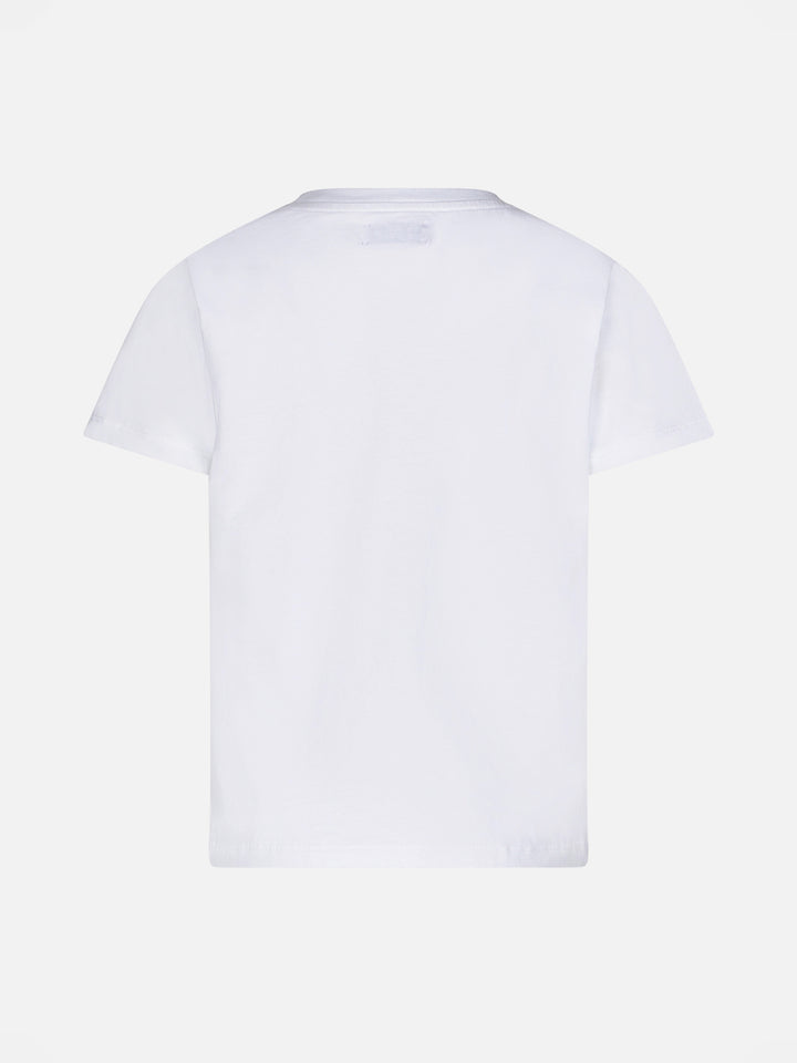 Girl t-shirt with I love St. Barth embroidery