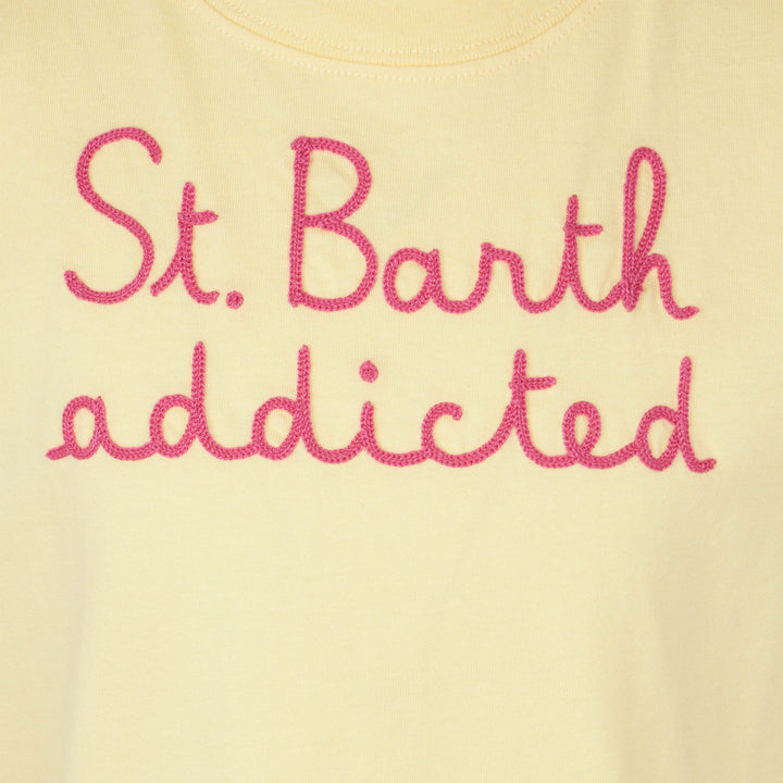 Girl t-shirt with St.Barth addicted embroidery
