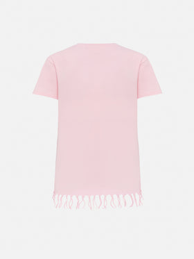 Abbey-Kleid mit Fransen und Frottee-Patch