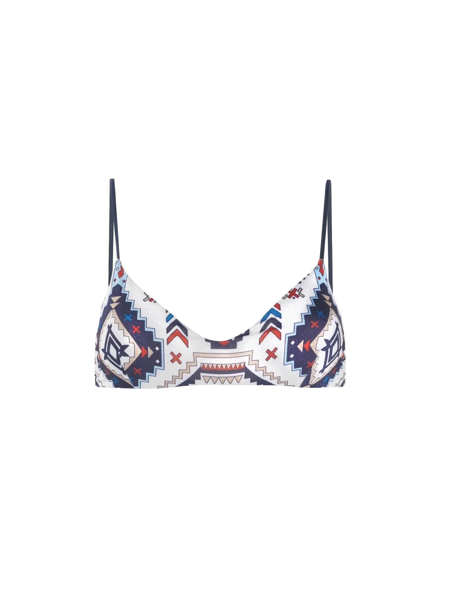 Woman bralette top with glitter aztec print