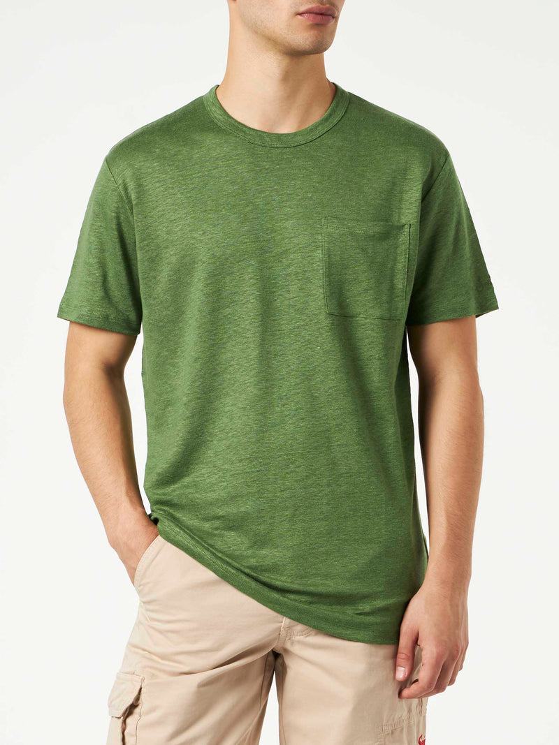 Man linen jersey t-shirt