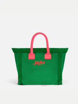 Colette-Handtasche aus grünem Frottee mit Saint Barth-Logo