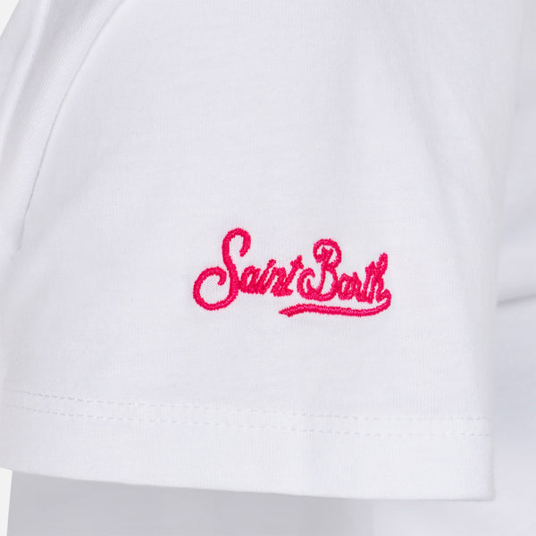 Baumwoll-T-Shirt für Mädchen mit Saint-Barth-Aufdruck