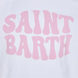 Girl cotton t-shirt with St. Barth groovy print