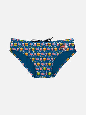 Jungen-Badehose mit Hamburger-Aufdruck