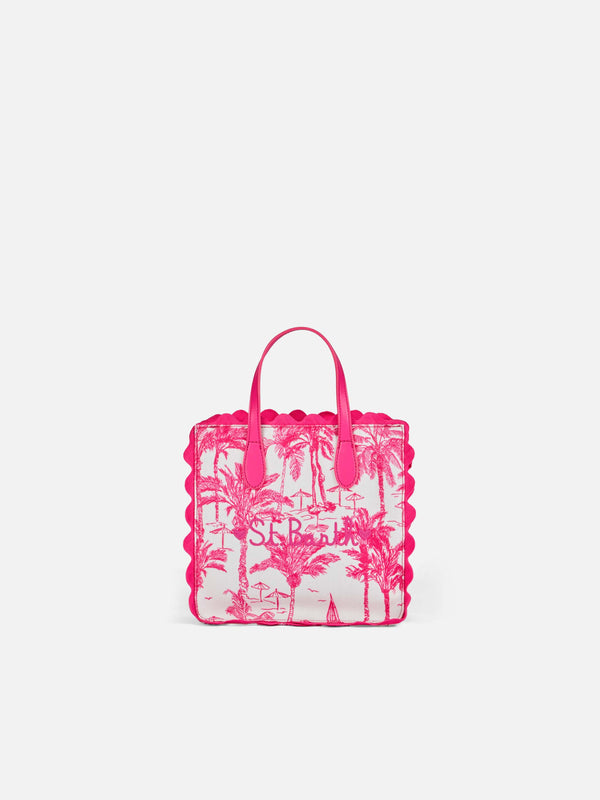 Vivian-Handtasche aus Baumwolle mit Toile-de-Jouy-Print