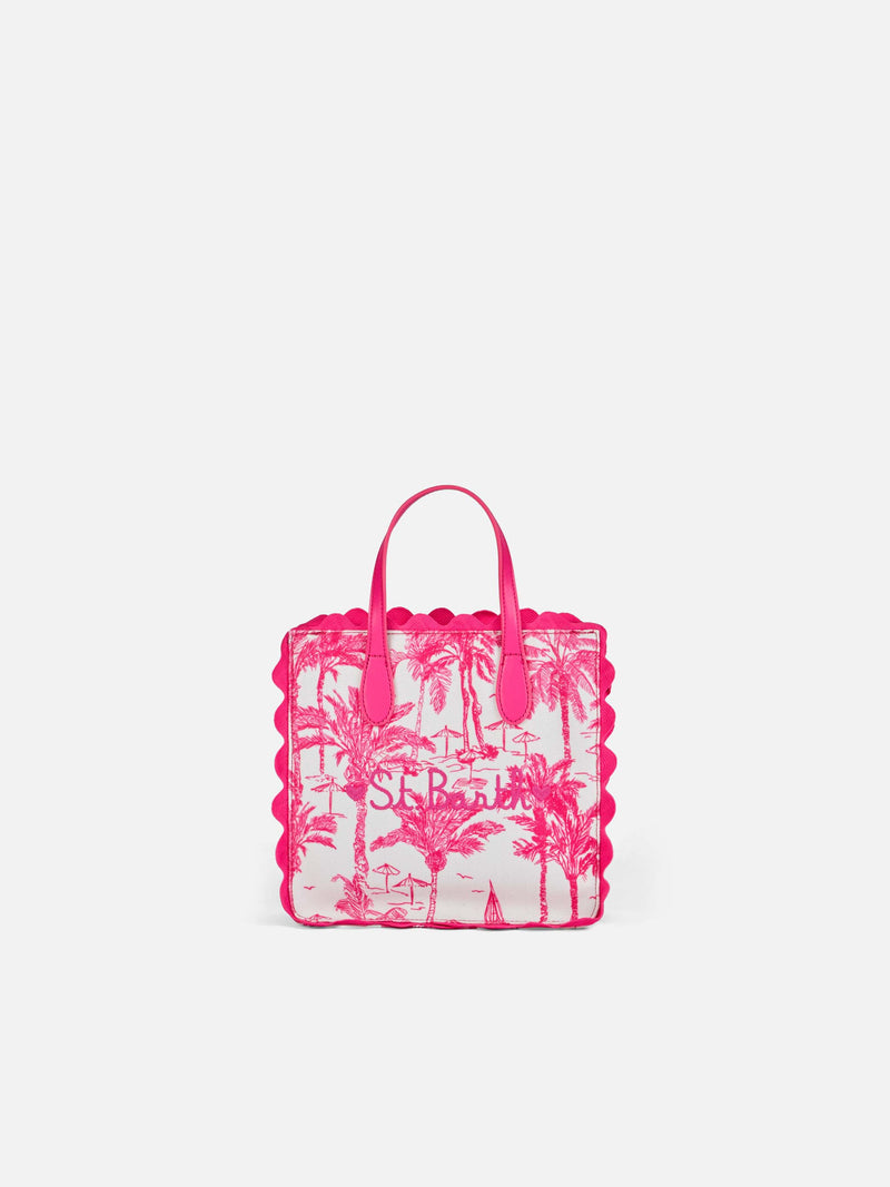 Borsa Vivian in cotone con stampa toile de jouy