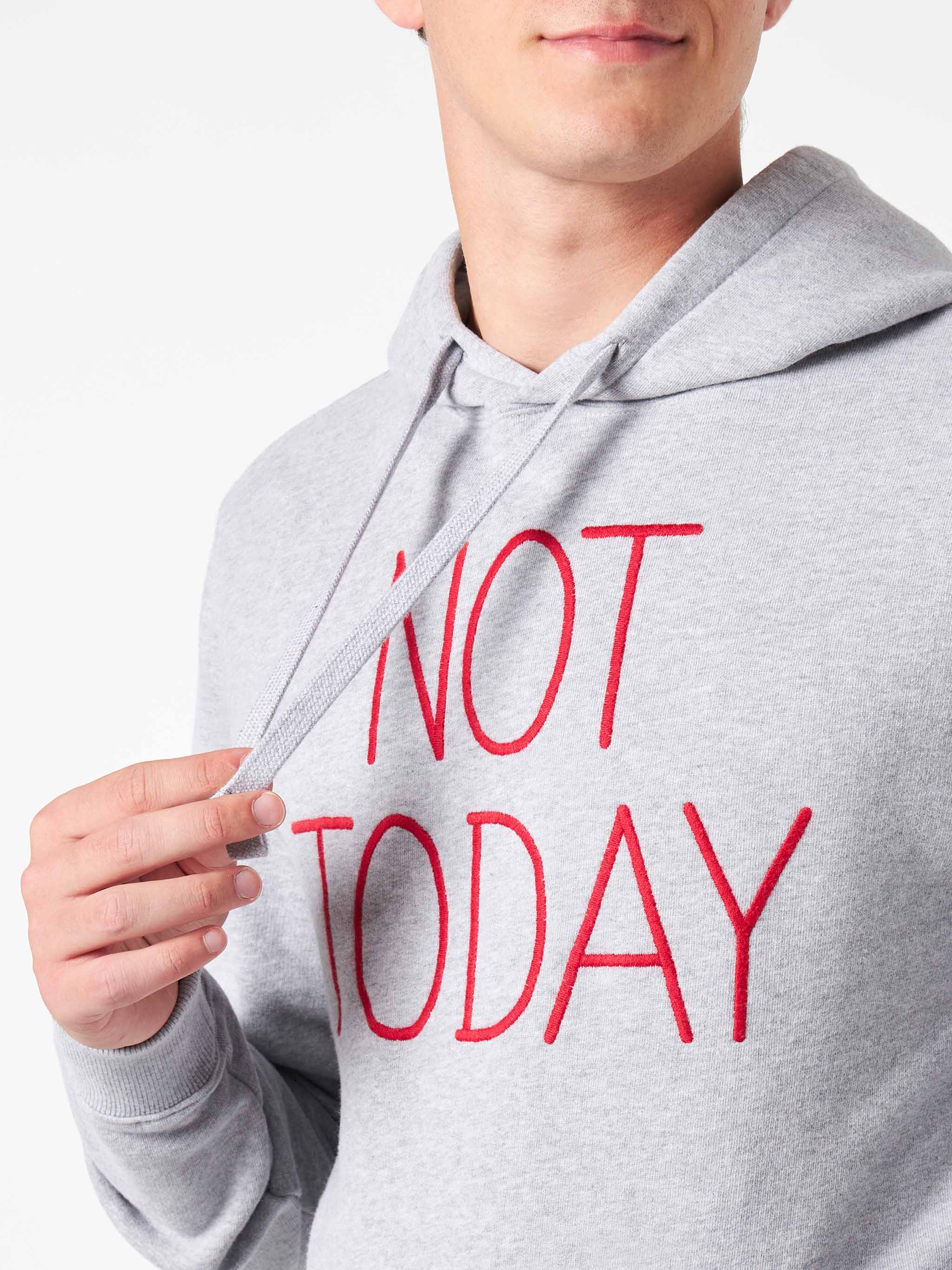 Man grey hoodie with Not Today embroidery – MC2 Saint Barth
