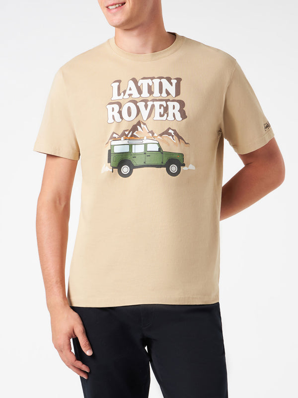 T-shirt da uomo in cotone pesante con stampa Latin Rover