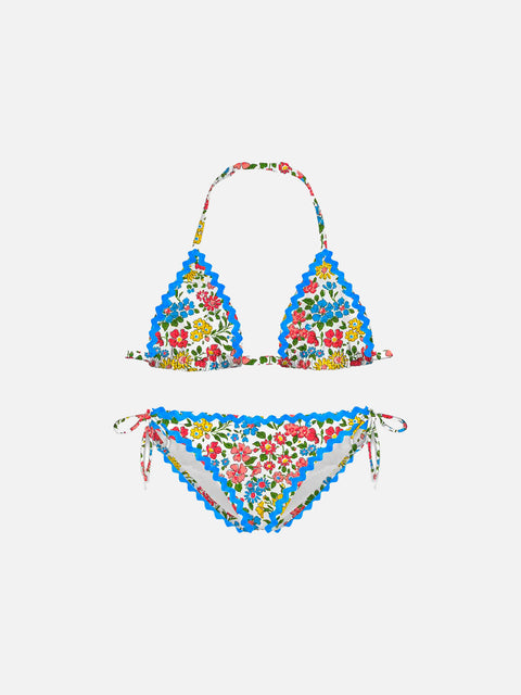 Girl bikini with flower print | Made with Liberty fabric - MC2 Saint Barth