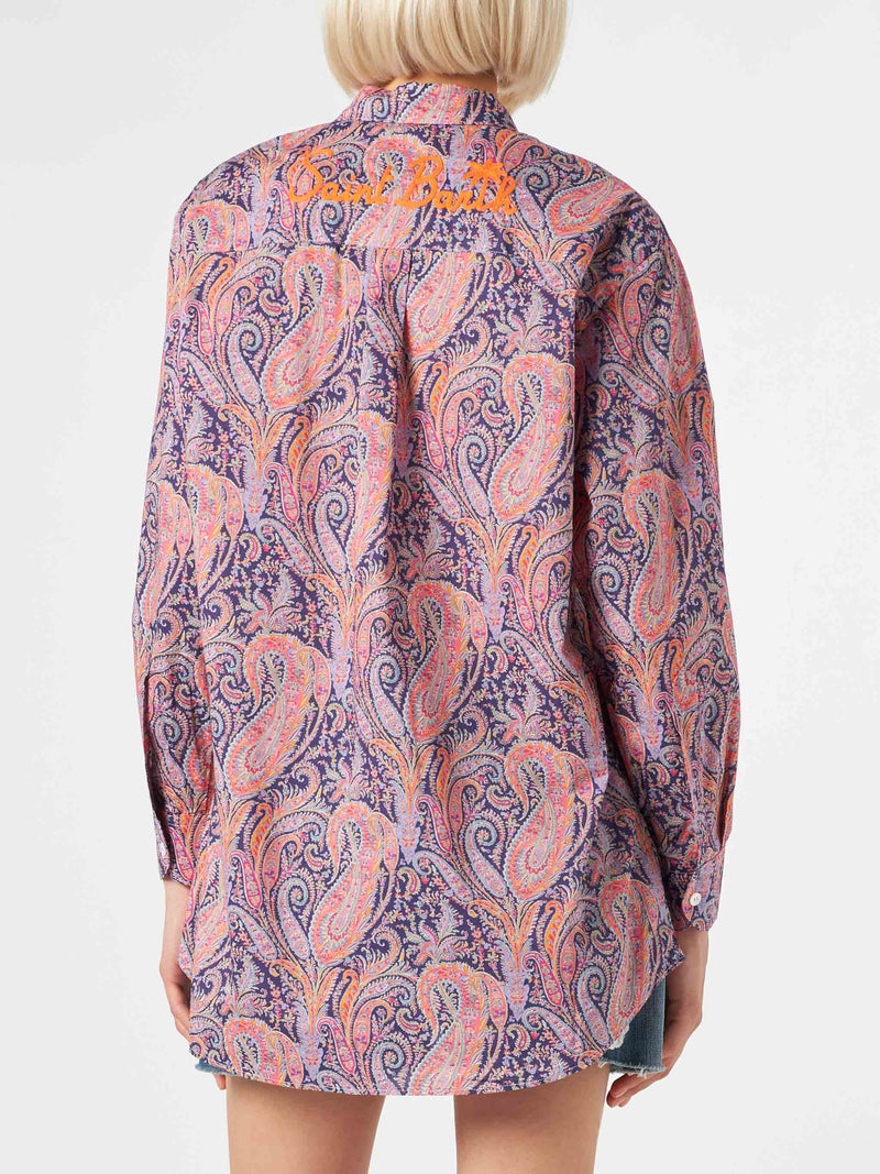 Brigitte-Baumwollhemd mit Liberty-Blumendruck | Hergestellt aus Liberty-Stoff