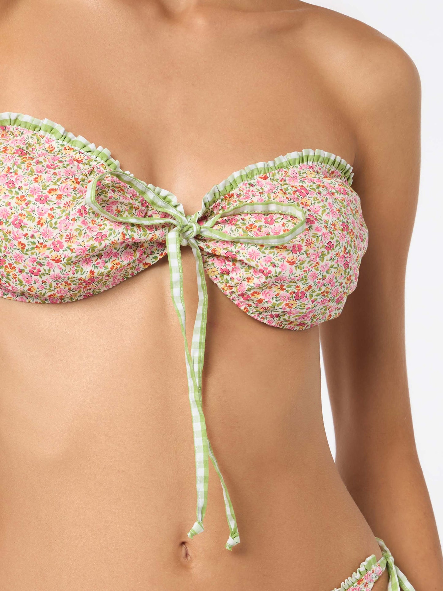 Top bralette swimsuit with Liberty print | Made with Liberty fabric - MC2 Saint Barth