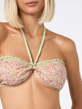 Top bralette swimsuit with Liberty print | Made with Liberty fabric - MC2 Saint Barth