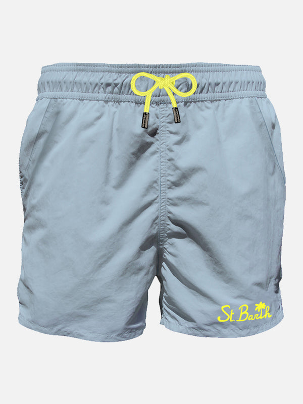 Light-blue man swim shorts with pocket