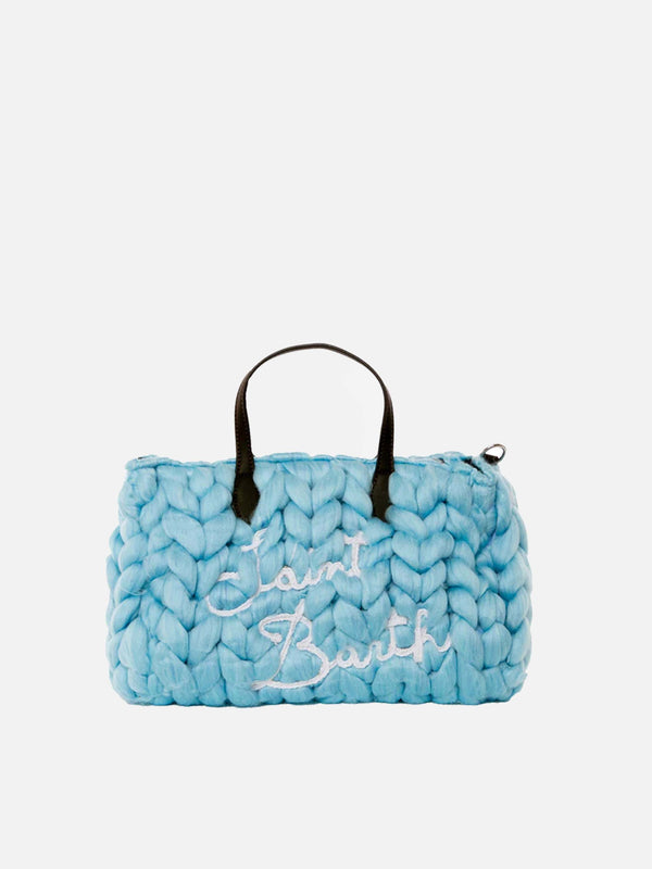 Hellblaue Vivian-Handtasche aus Jumbo-Trikot