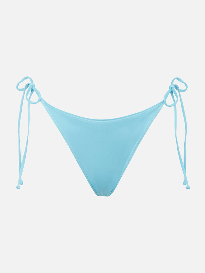 Woman light blue triangle bikini