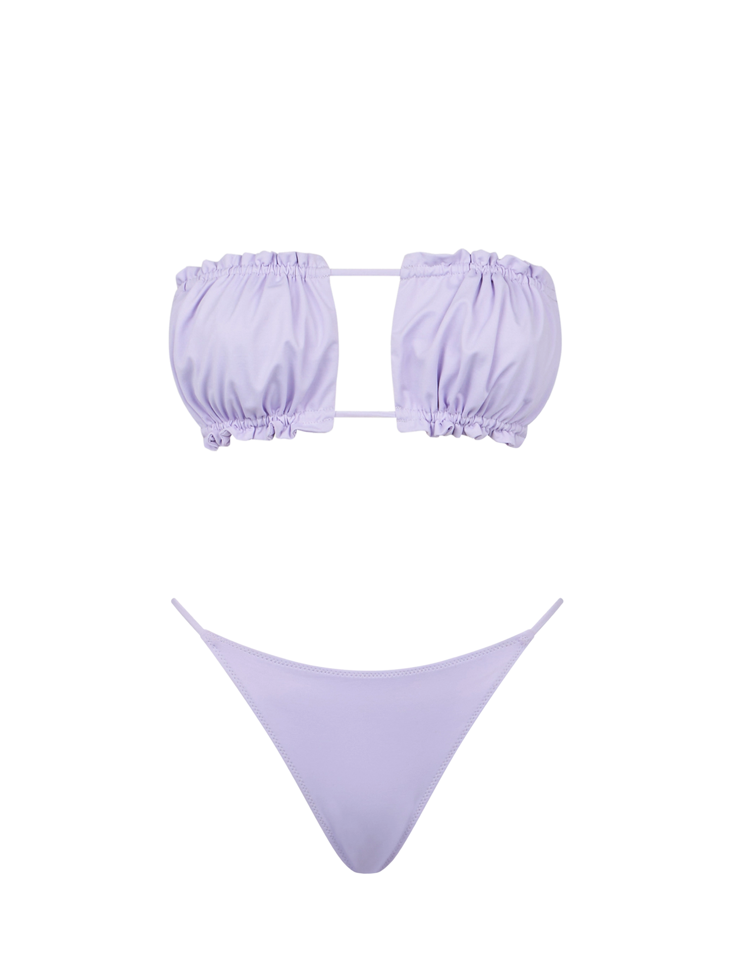 Lilafarbener Bandeau-Bikini für Damen