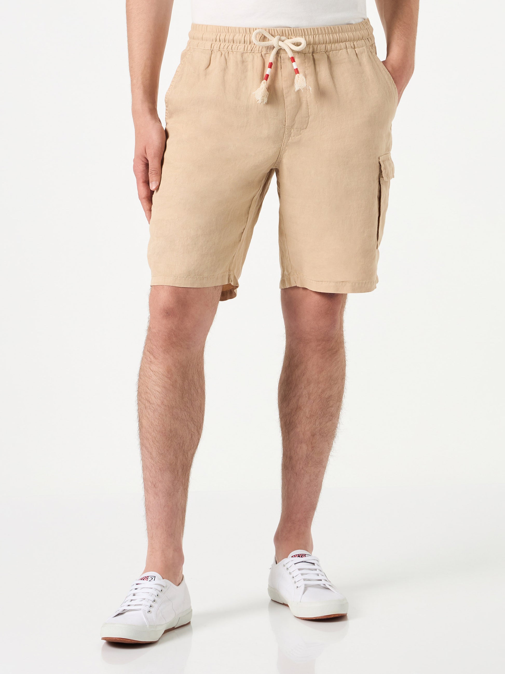 Beige linen bermuda shorts - MC2 Saint Barth