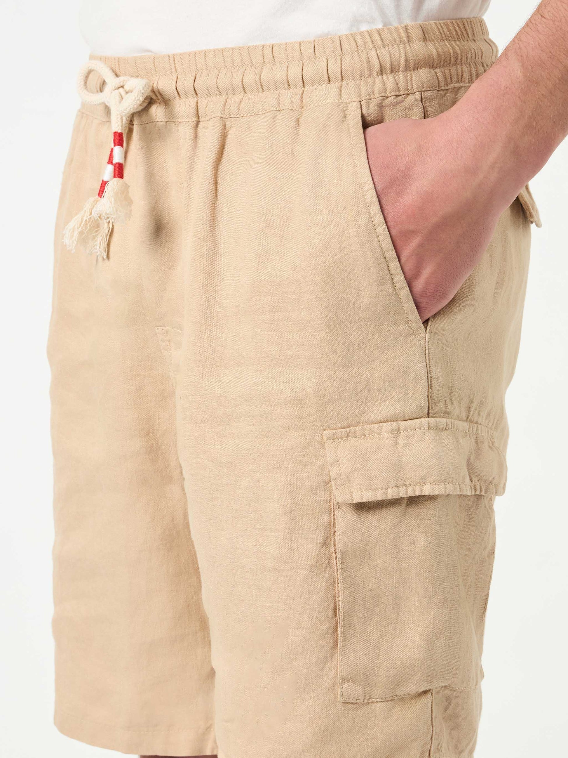 Beige linen bermuda shorts - MC2 Saint Barth