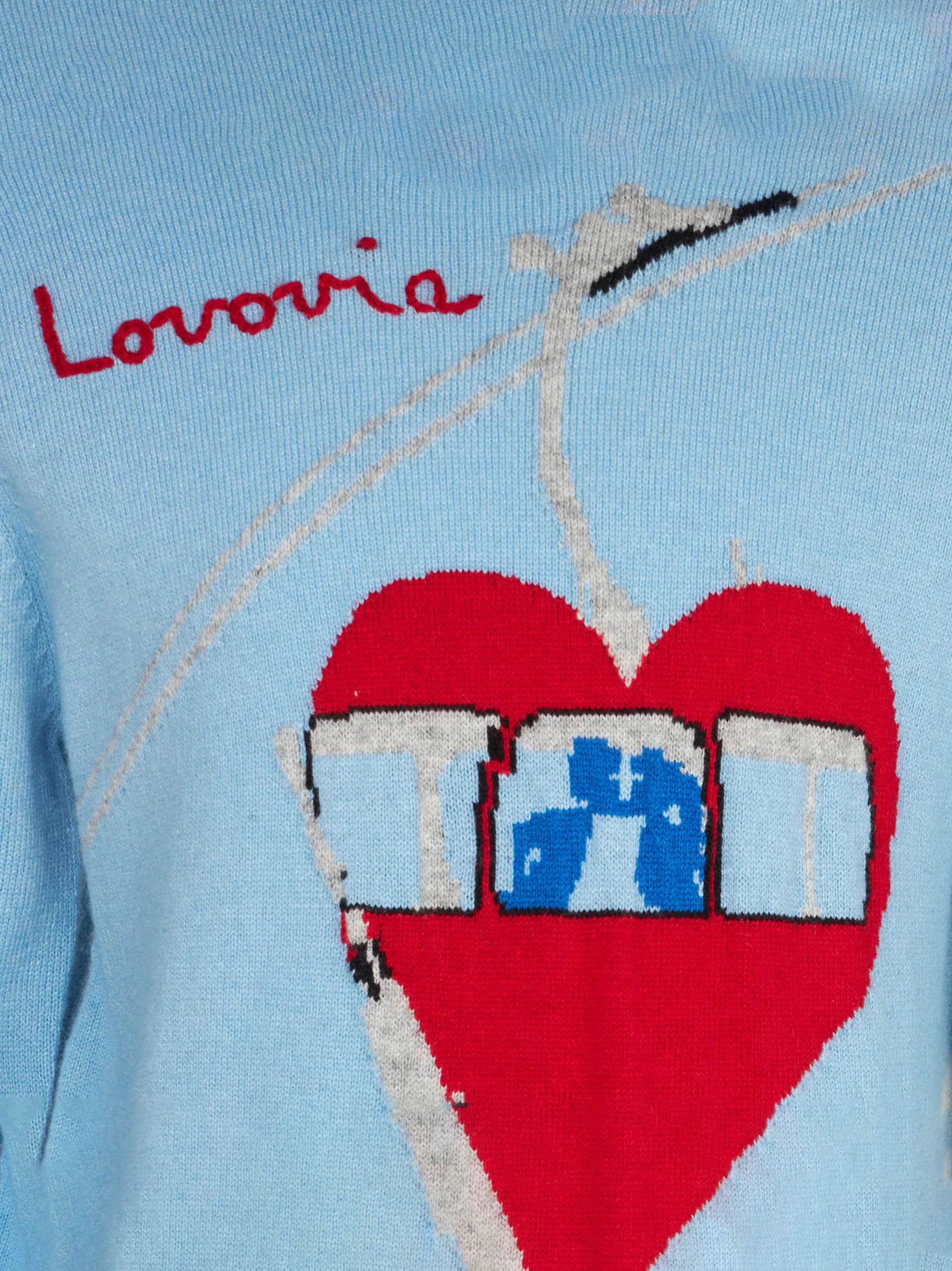 Girl sweater vintage postcard style with Lovovia embroidery - MC2 Saint Barth