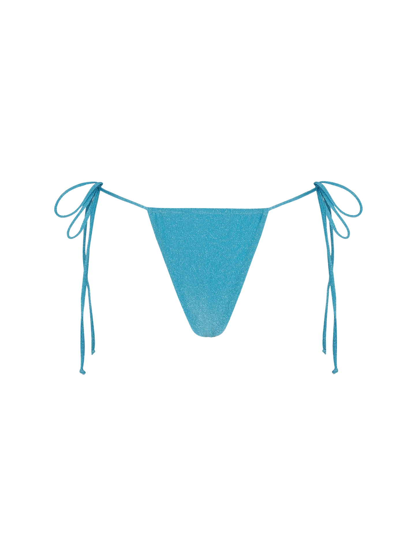 Hellblaue Damen-Badehose mit Lurex-String