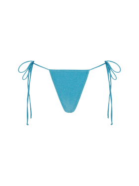 Hellblaue Damen-Badehose mit Lurex-String