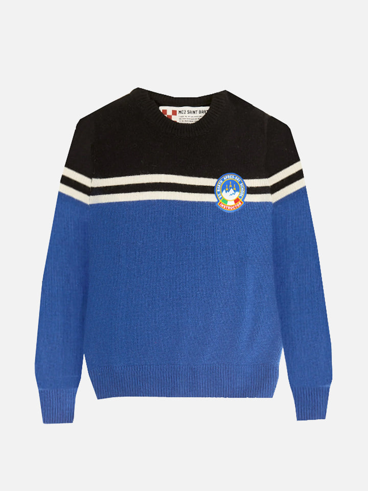Maglia bluette da bambino con patch