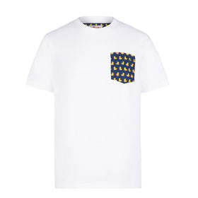 T-shirt uomo in cotone con taschino stampato