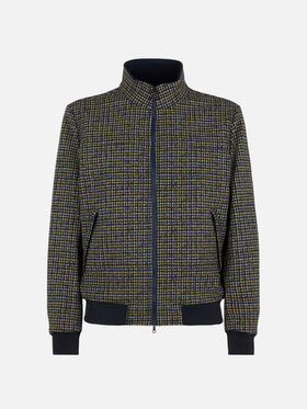 Man mid-weight houndstood bomber jacket Traveler - MC2 Saint Barth