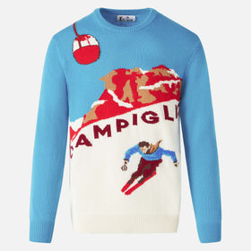 Sweater Heron with Campiglio postcard jacquard